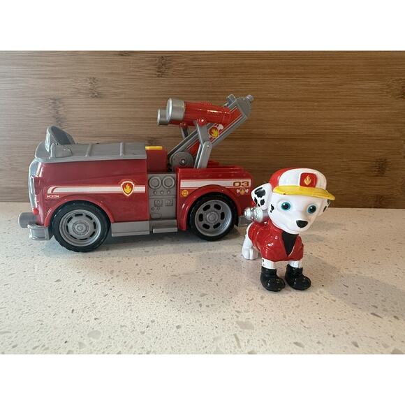 Paw Patrol Marshall Fire ENGINE Truck, Vehicle and Figure (preowned)‎ - Picture 1 of 11